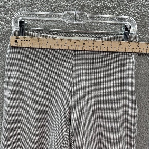 LOFT Pants Women's 0 Gray Stretch Hounds Tooth Ankle Zip Casual Pants Ladies 0 - Picture 8 of 14